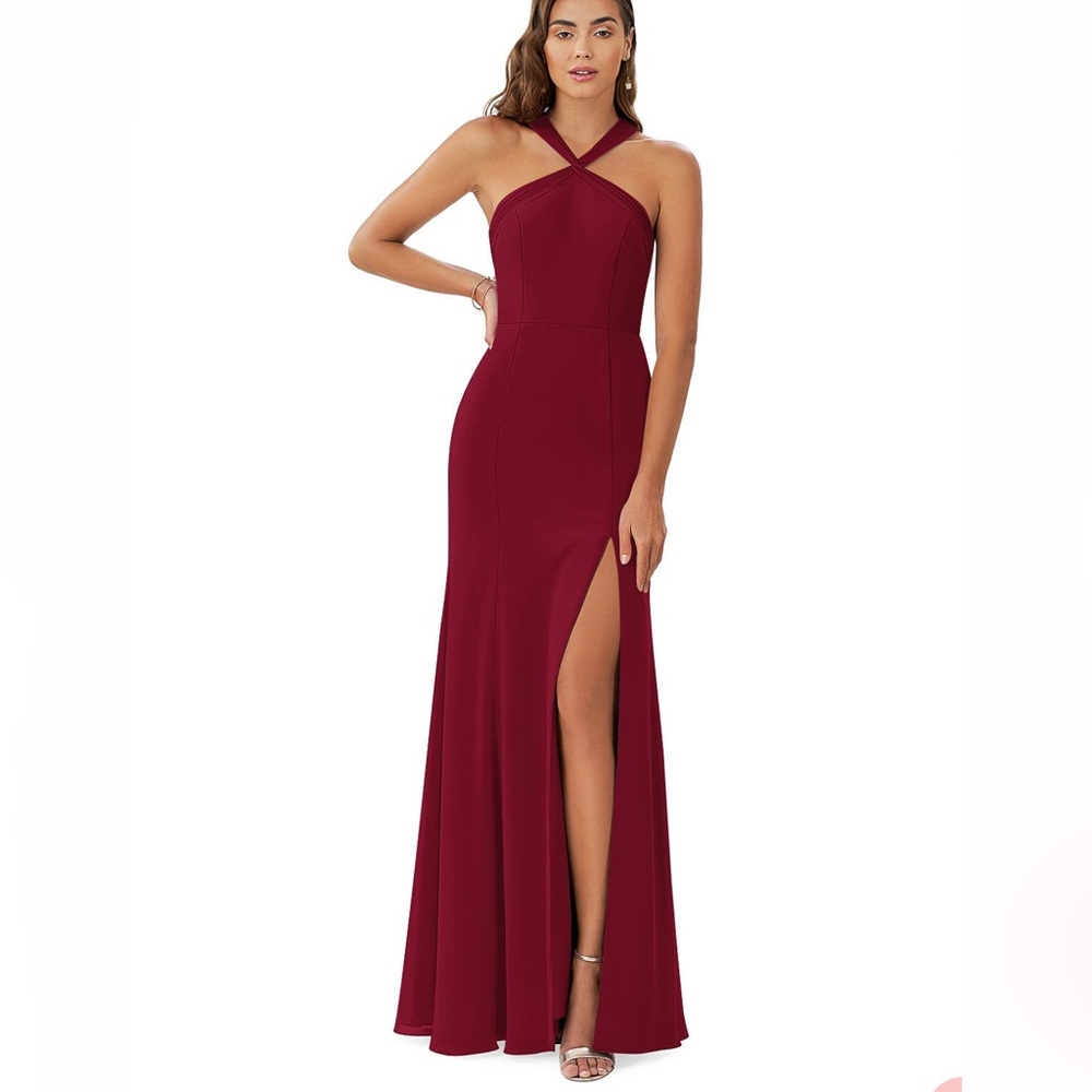 Azazie Rue Burgundy Dress
